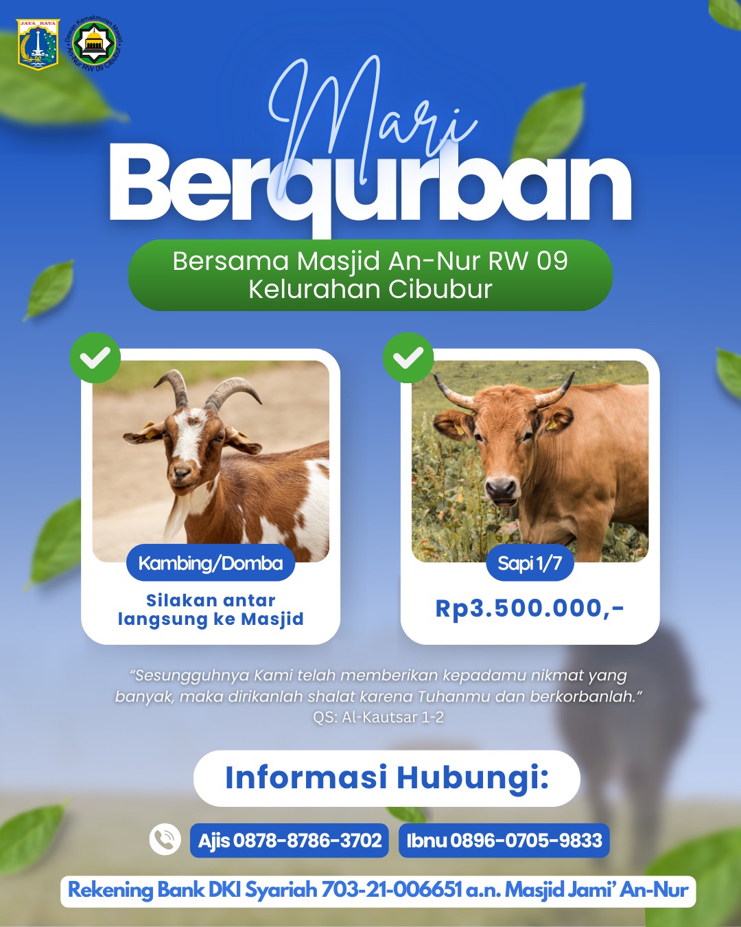 Gambar untuk Info! Yuk qurban di Masjid Jami An-Nur